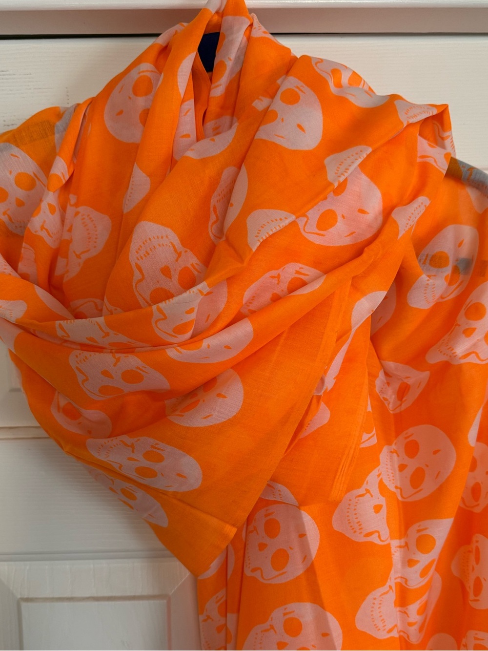 RAJ BOHEMIAN STYLE SKULL SCARF ORANGE